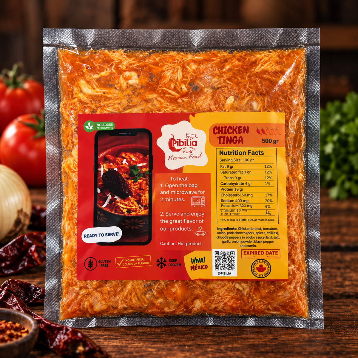Chicken Tinga - Authentic Mexican Style | 500g